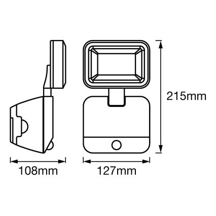 Ledvance - LED Proyector de pared para exteriores con sensor SPOTLIGHT LED/4W/4xD IP54