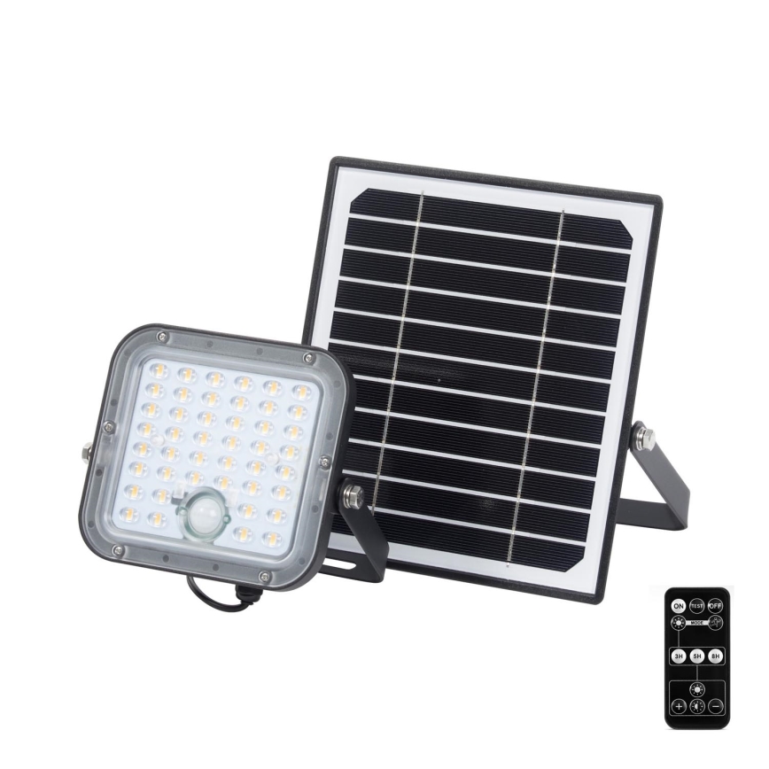 Ledvance - LED Proyector solar regulable con sensor de movimiento y crepuscular FLOOD SPLIT LED/10W/3,2V 5000 mAh IP65 + control remoto