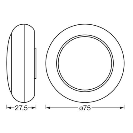Ledvance - LED RGB Lámpara de orientación táctil DOT-IT LED/0,2W/4,5V