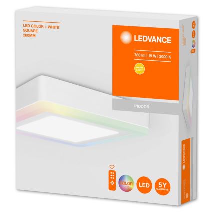 Ledvance - LED RGB Plafón regulable LED/19W/230V + mando a distancia