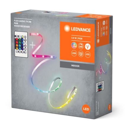 Ledvance - LED RGB Tira regulable para TV FLEX AUDIO 2m LED/3,6W/5V + control remoto
