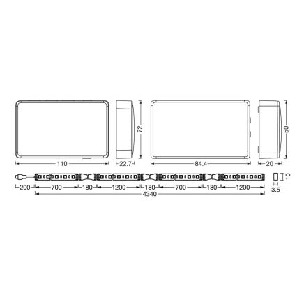 Ledvance - LED RGB Tira regulable para TV SYNCH BOX FLEX SMART+ MAGIC 4,5m LED/18W/230V Wi-Fi