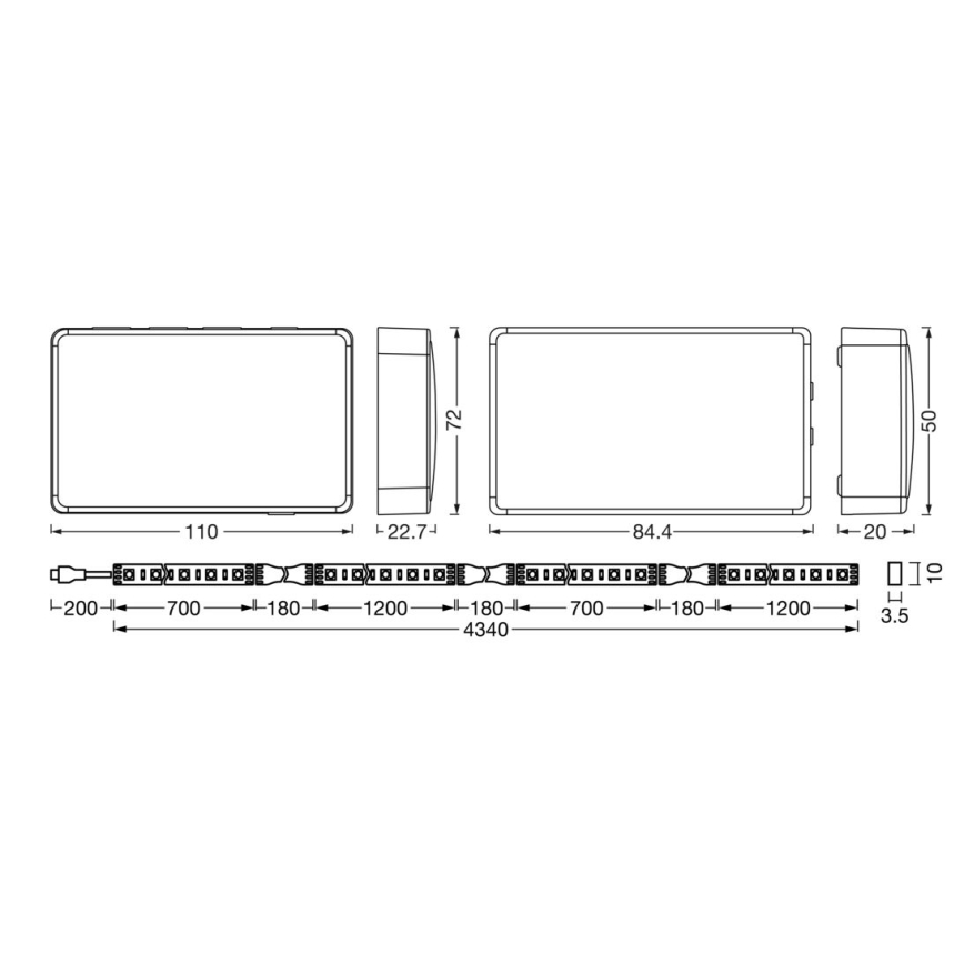 Ledvance - LED RGB Tira regulable para TV SYNCH BOX FLEX SMART+ MAGIC 4,5m LED/18W/230V Wi-Fi