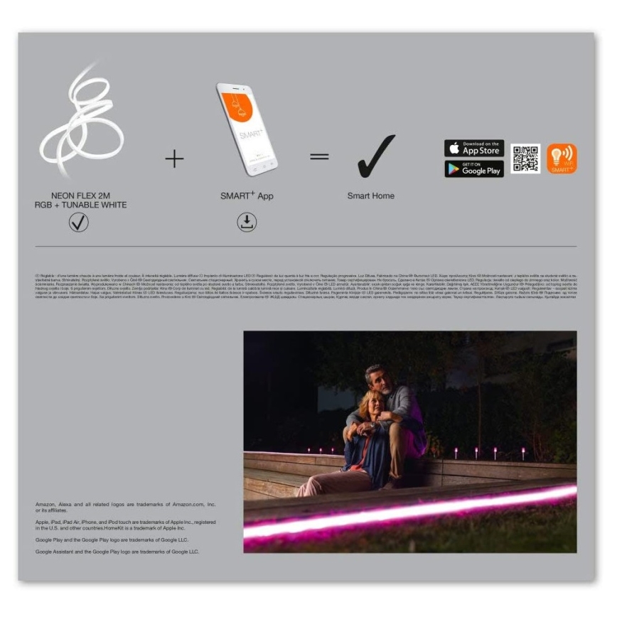 Ledvance - LED RGB+TW Cinta exterior SMART+ FLEX 3m LED/15W/230V 2700K-6500K IP44 Wi-Fi