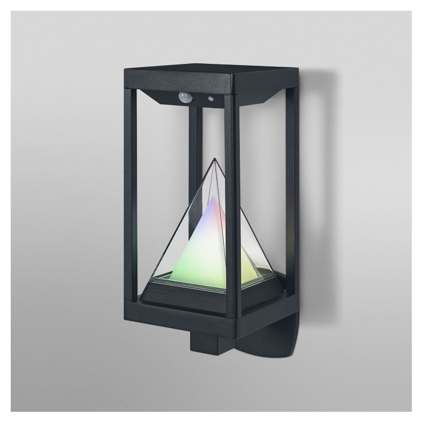 Ledvance - LED RGBW Regulable solar aplique con sensor de movimiento y crepuscular SMART+ ALPS LED/6W/3,7V 2200 mAh 3000K IP44