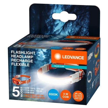 Ledvance - Linterna LED recargable FLASHLIGHT LED/3W/5V 1000 mAh