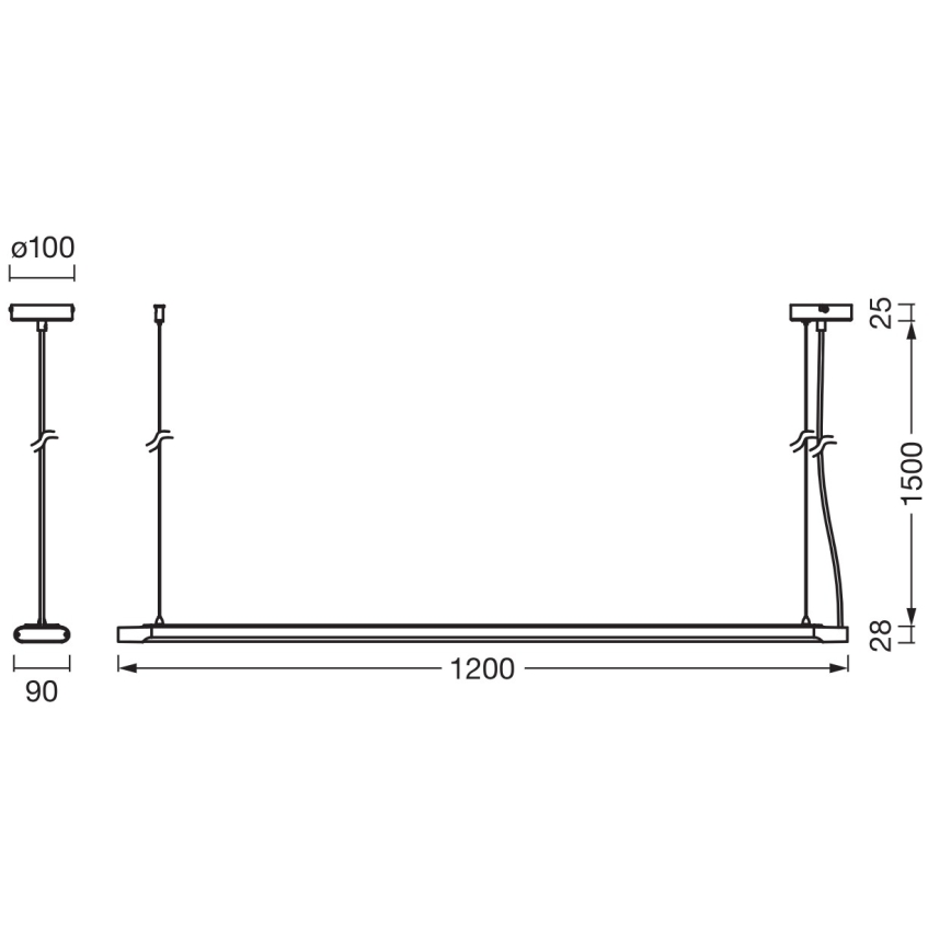 Ledvance - Luminaria colgante LED regulable OFFICE LINE LED/40W/230V