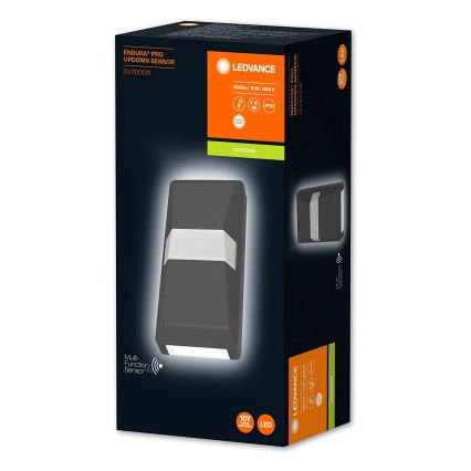 Ledvance - Luminaria de pared LED para exteriores con sensor UPDOWN LED/10W/230V IP55