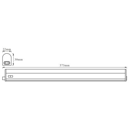 Ledvance - Luminaria LED para debajo de mueble BATTEN LED/8W/230V