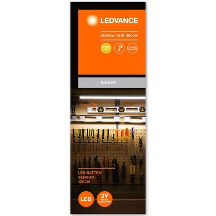 Ledvance - Luminaria LED para debajo del mueble con sensor BATTEN LED/14W/230V 120 cm