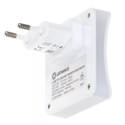 Ledvance - Lámpara orientativa LED RGB para enchufe con sensor LUNETTA LED/0,3W/230V