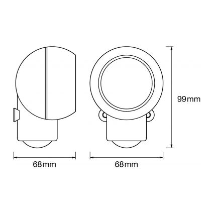 Ledvance - Luz de orientación exterior LED con sensor SPYLUX LED/0,3W/3xAA IP43