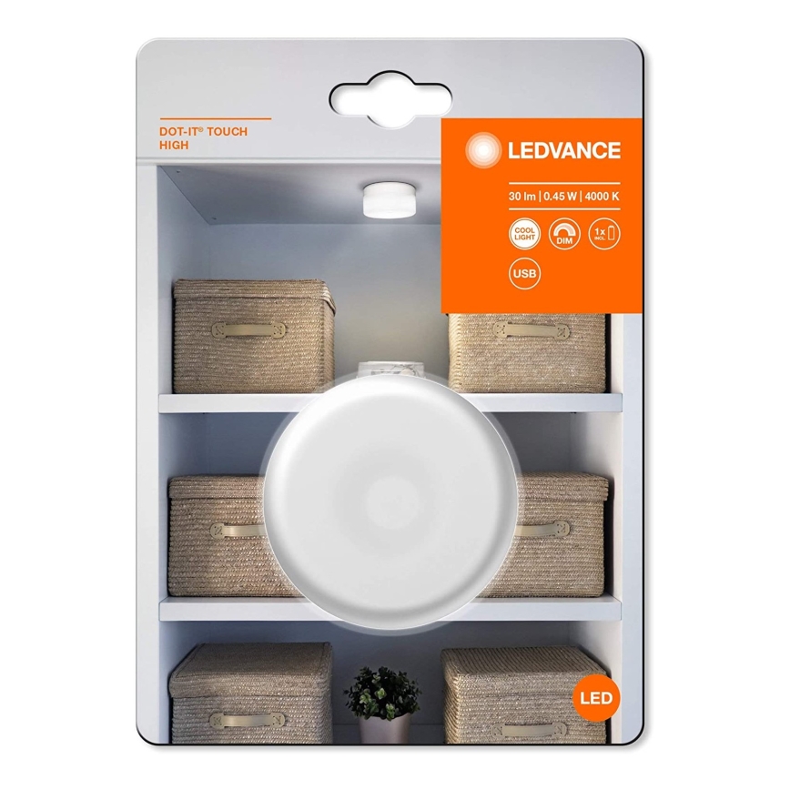 Ledvance - Luz de orientación LED regulable DOT-IT LED/0,45W/5V 500 mAh