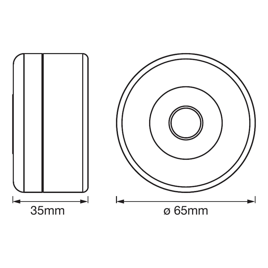 Ledvance - Luz de orientación LED regulable DOT-IT LED/0,45W/5V 500 mAh