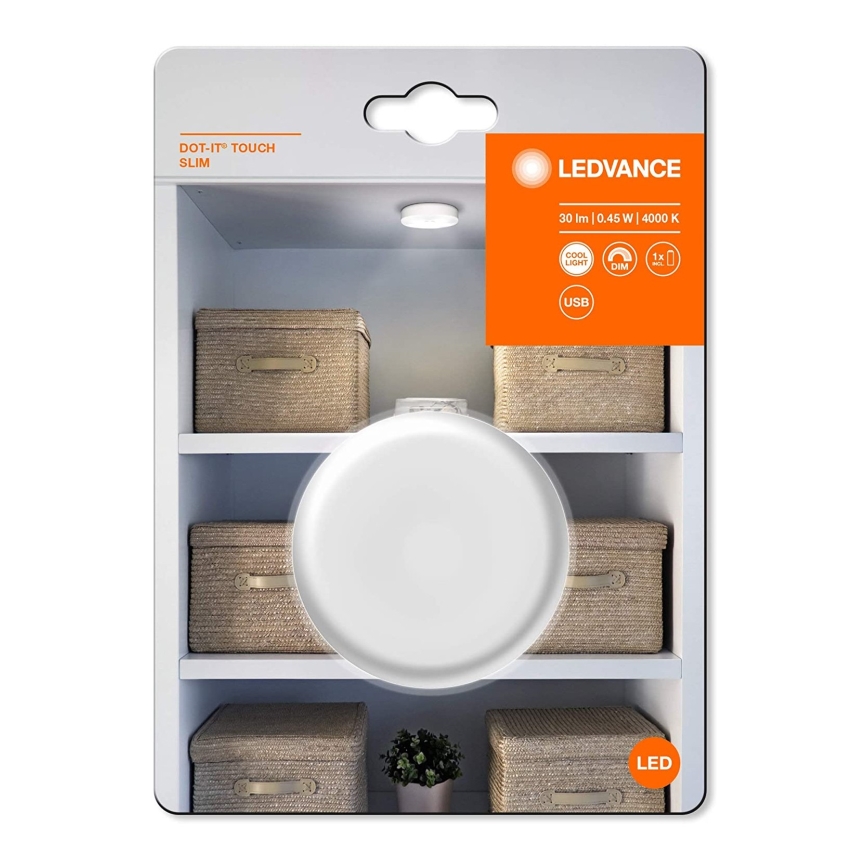Ledvance - Luz de orientación LED regulable DOT-IT LED/0,45W/5V 500 mAh
