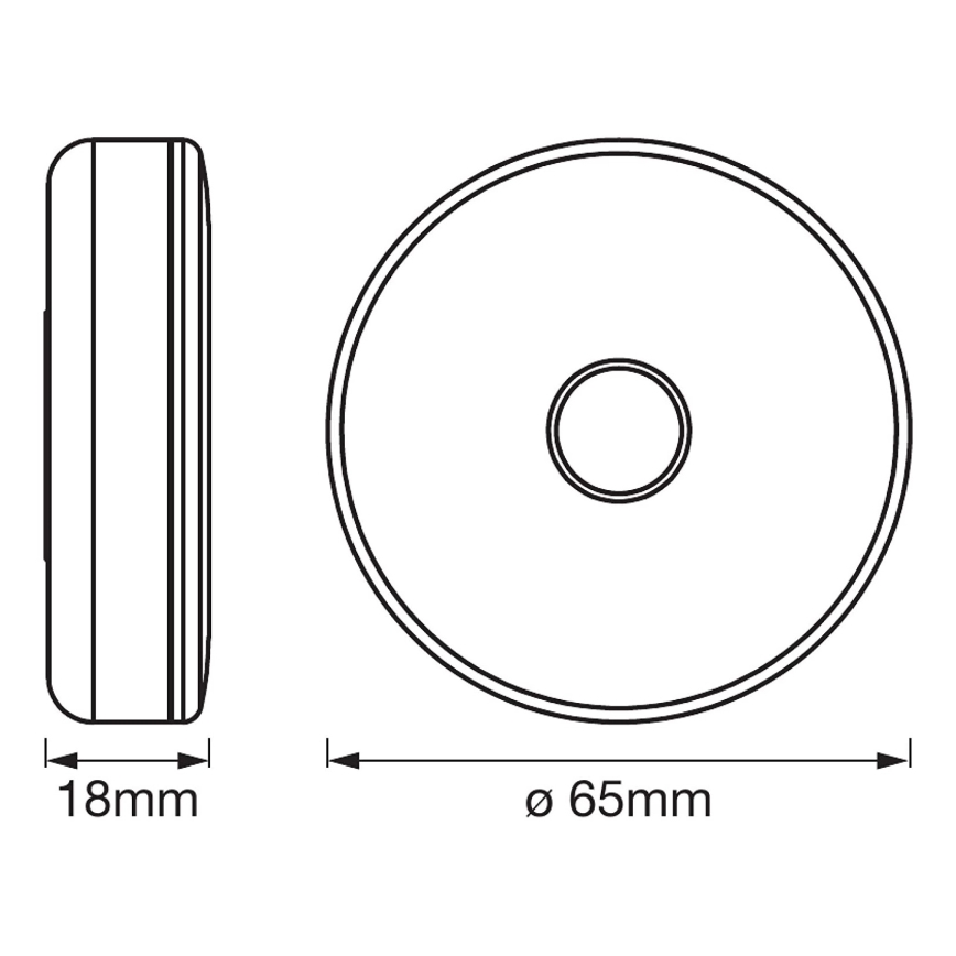 Ledvance - Luz de orientación LED regulable DOT-IT LED/0,45W/5V 500 mAh