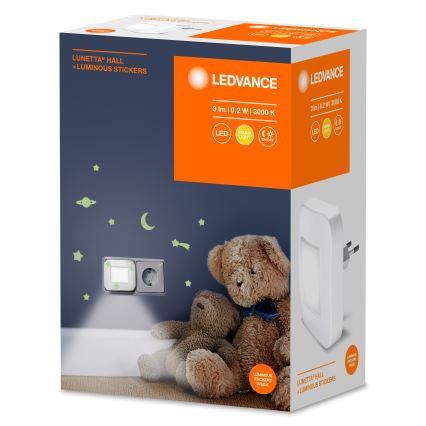 Ledvance - Luz nocturna LED con sensor crepuscular LUNETTA LED/0,2W/230V