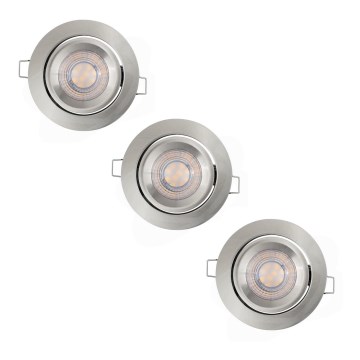 Ledvance - Pack de 3 luminarias empotradas de techo LED regulables SIMPLE LED/4,9W/230V