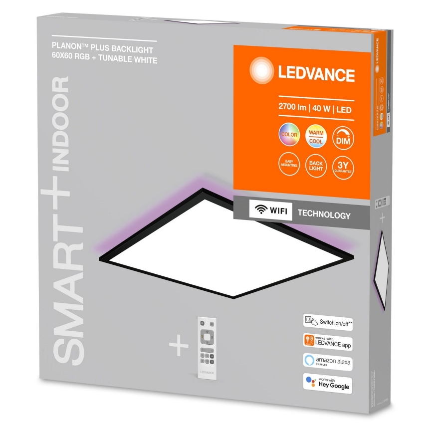 Ledvance - Panel LED RGBW empotrable regulable SMART+ PLANON LED/40W/230V Wi-Fi + mando a distancia