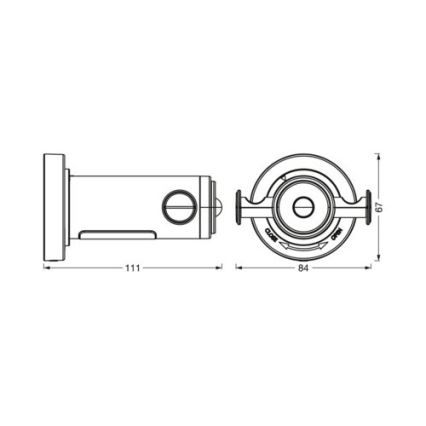 Ledvance - Percha de pared para cuarto de baño con retroiluminación LED IP44 3xAAA