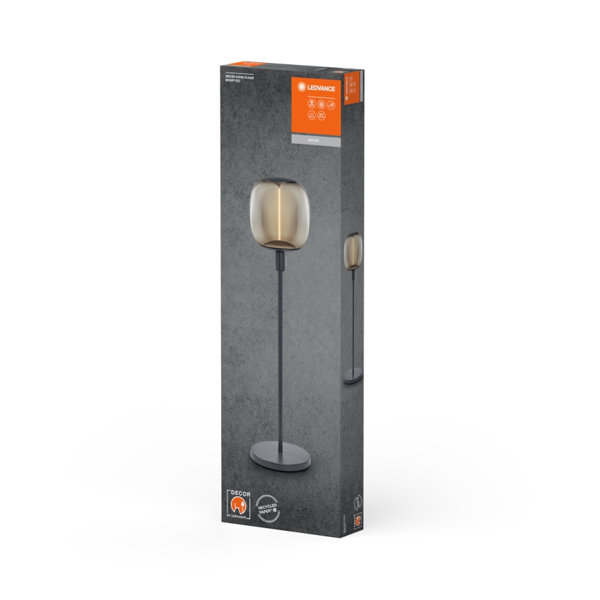 Ledvance - Pie de lámpara DECOR STICK 1xE27/40W/230V antracita