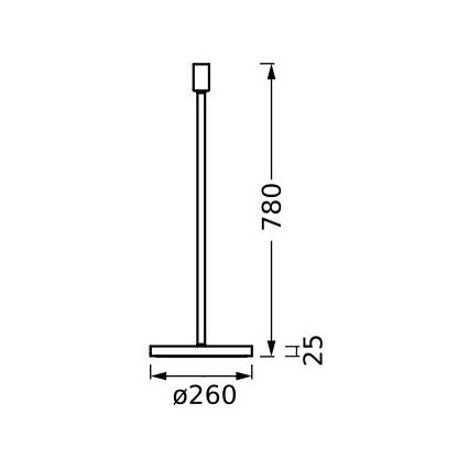 Ledvance - Pie de lámpara DECOR STICK 1xE27/40W/230V antracita