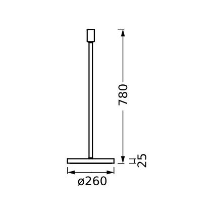Ledvance - Pie de lámpara DECOR STICK 1xE27/40W/230V beige