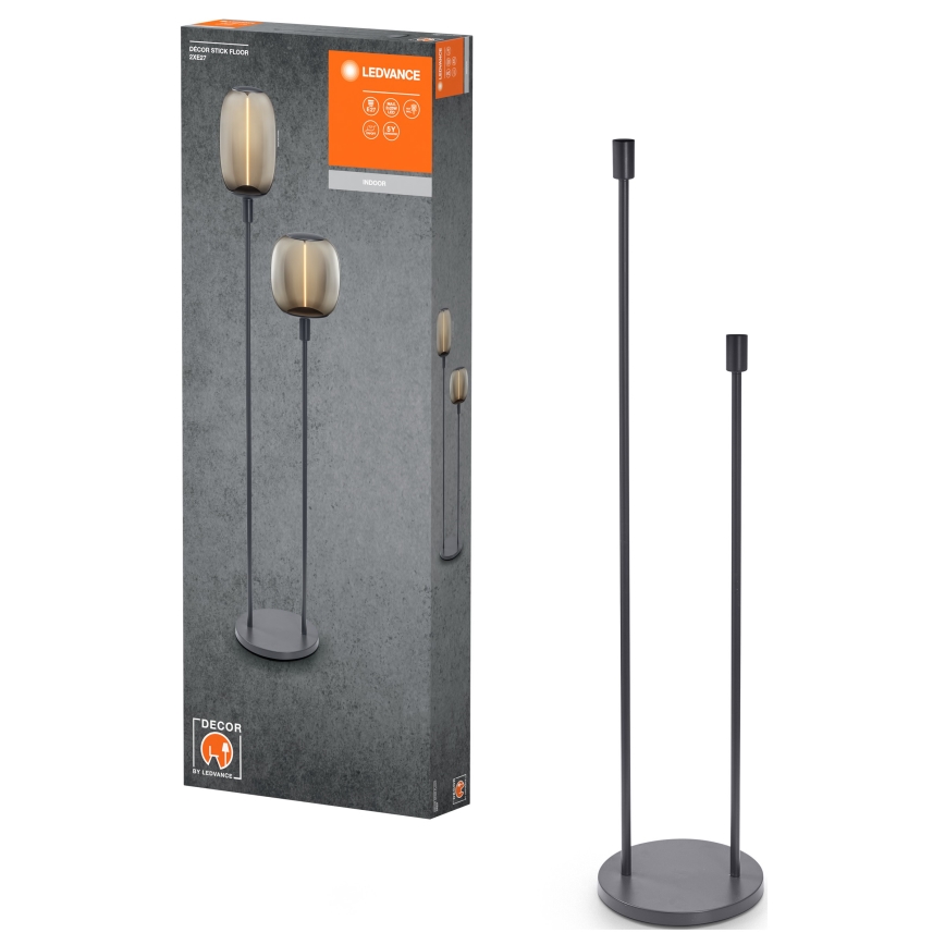 Ledvance - Pie de lámpara DECOR STICK 2xE27/40W/230V antracita