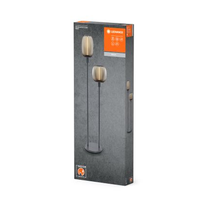 Ledvance - Pie de lámpara DECOR STICK 2xE27/40W/230V antracita