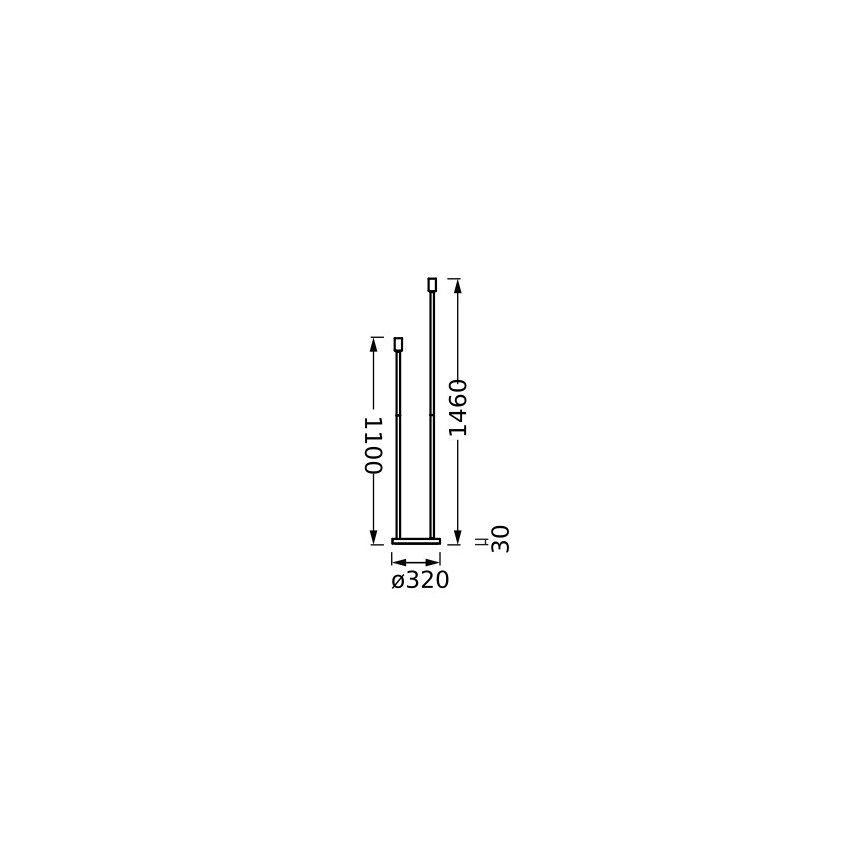 Ledvance - Pie de lámpara DECOR STICK 2xE27/40W/230V antracita
