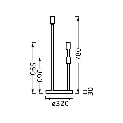 Ledvance - Pie de lámpara DECOR STICK 3xE27/40W/230V beige