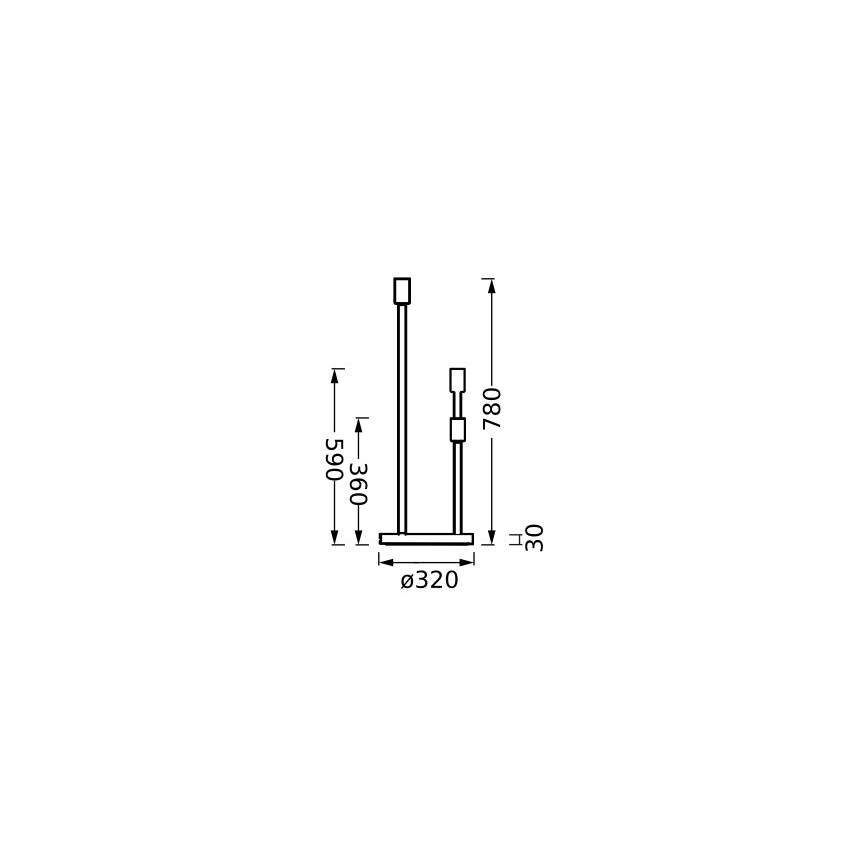 Ledvance - Pie de lámpara DECOR STICK 3xE27/40W/230V beige
