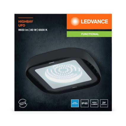 Ledvance - Plafón industrial LED HIGHBAY LED/80W/230V IP65 6500K