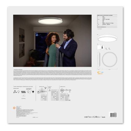 Ledvance - Plafón LED con sensor PLATE LED/32W/230V 3000K