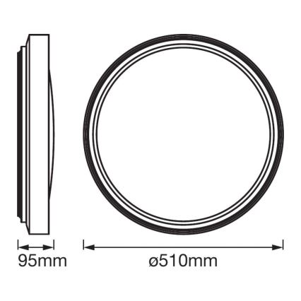 Ledvance - Plafón LED con sensor PLATE LED/32W/230V 3000K