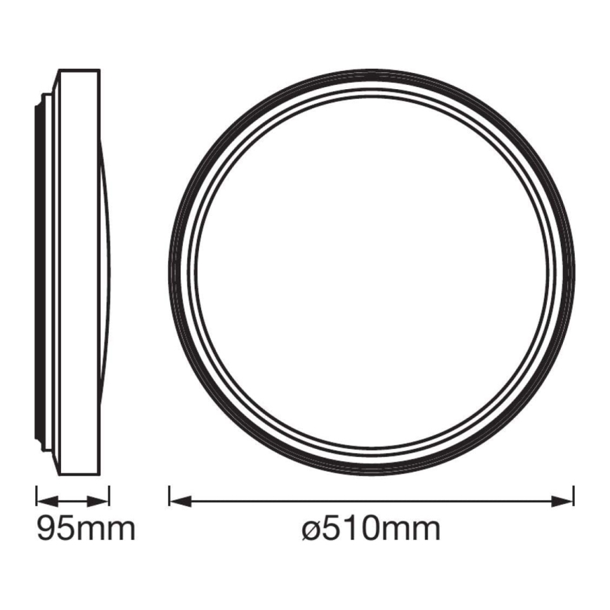Ledvance - Plafón LED con sensor PLATE LED/32W/230V 3000K