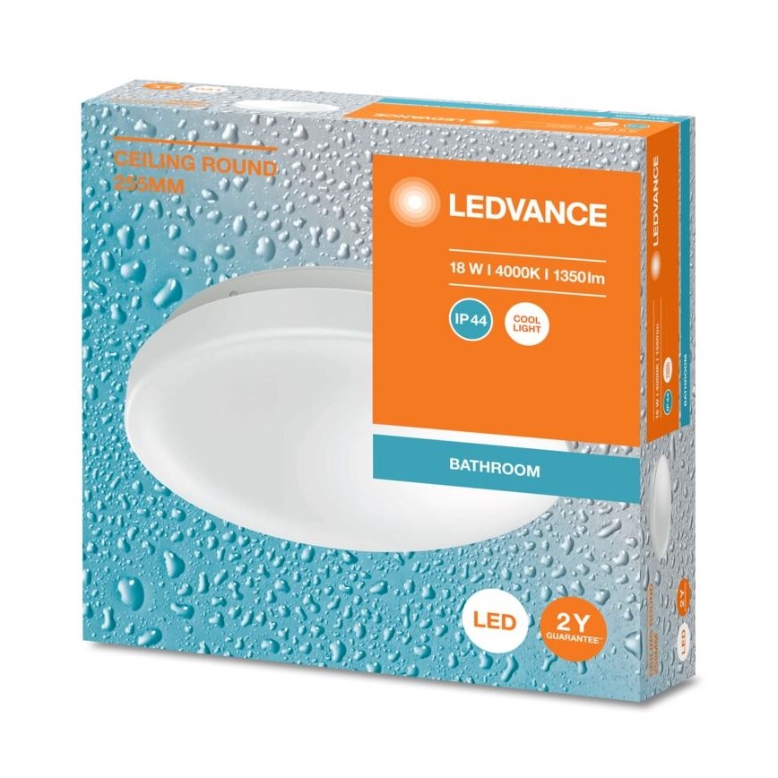 Ledvance - Plafón LED de baño CEILING ROUND LED/18W/230V 4000K IP44