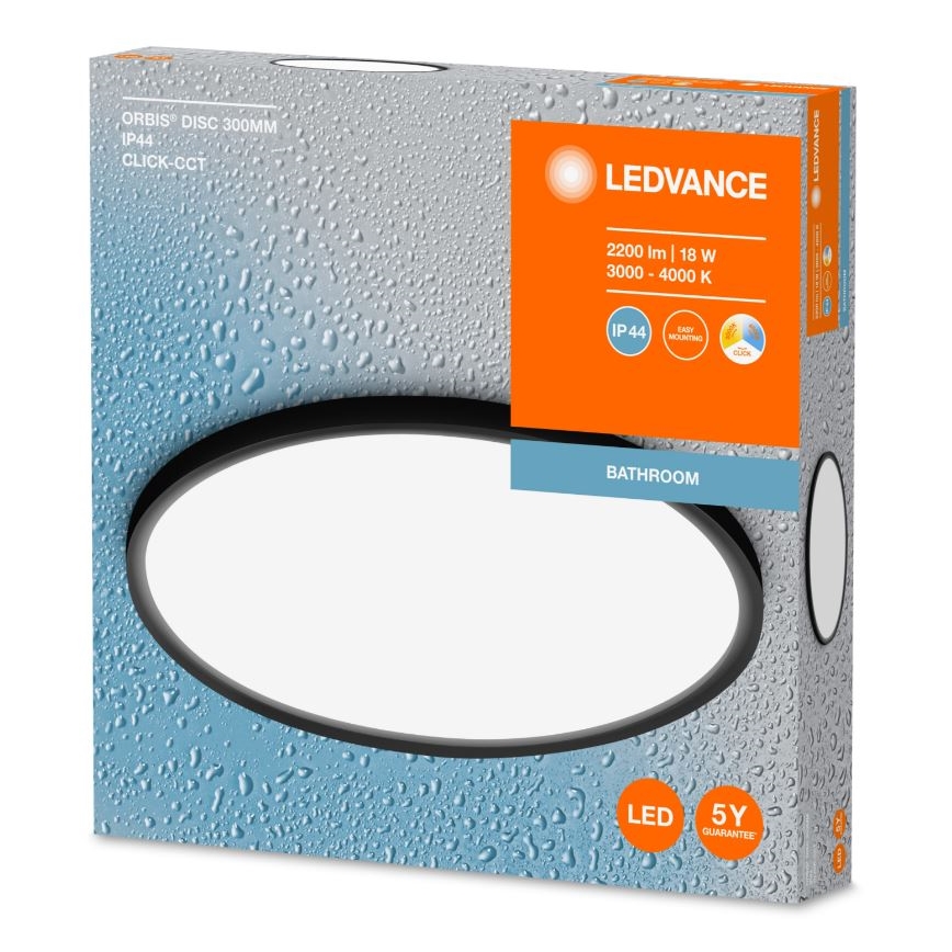Ledvance - Plafón LED de baño DISC LED/18W/230V 3000/4000K IP44