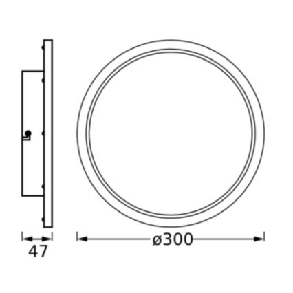 Ledvance - Plafón LED de baño DISC LED/18W/230V 3000/4000K IP44