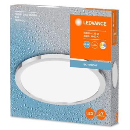 Ledvance - Plafón LED de baño DISC LED/18W/230V 3000/4000K IP44