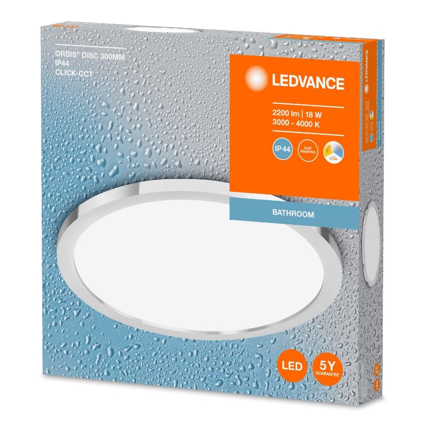 Ledvance - Plafón LED de baño DISC LED/18W/230V 3000/4000K IP44