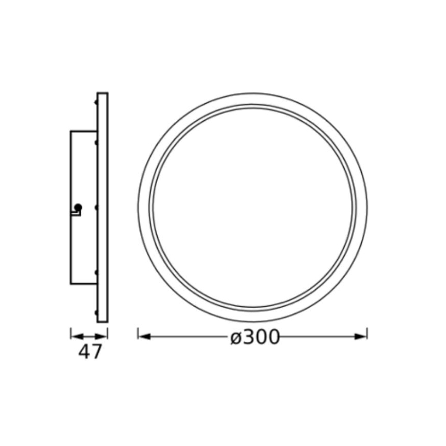 Ledvance - Plafón LED de baño DISC LED/18W/230V 3000/4000K IP44