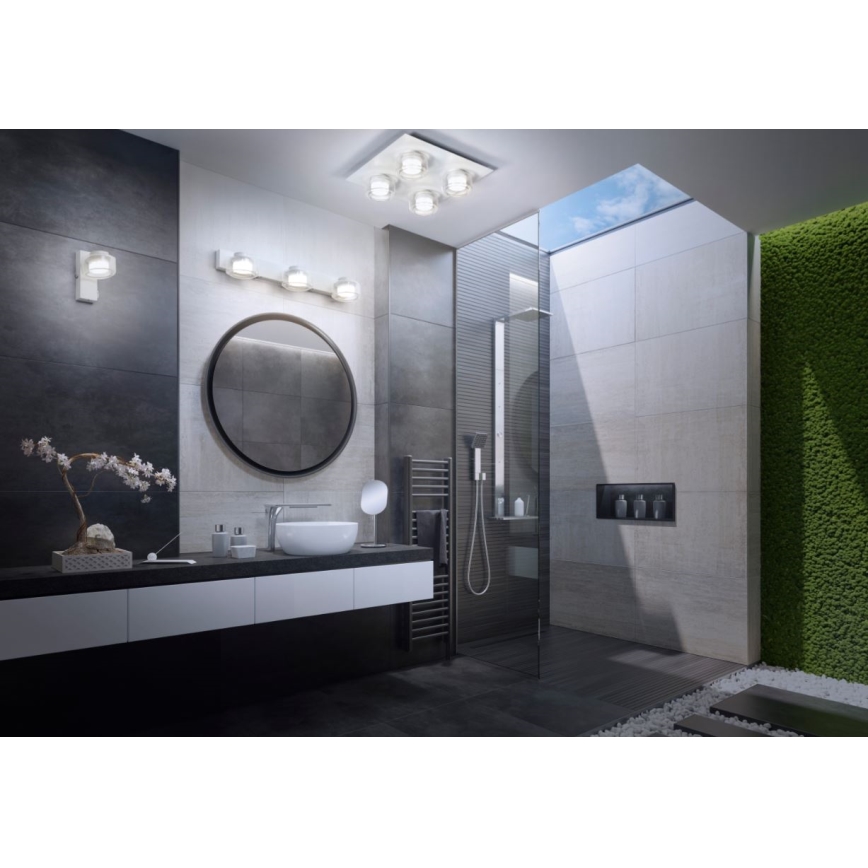 Ledvance - Plafón LED de baño ORBIS FLAME 4xLED/5,5W/230V 3000/4000K IP44 blanco