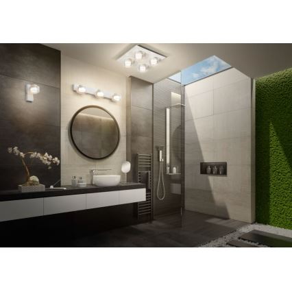 Ledvance - Plafón LED de baño ORBIS FLAME 4xLED/5,5W/230V 3000/4000K IP44 blanco