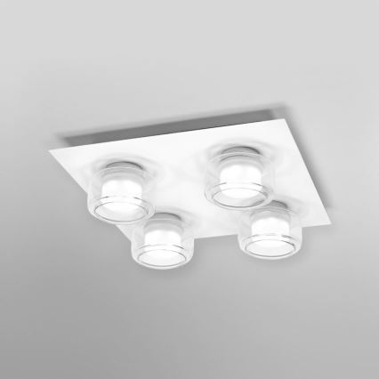 Ledvance - Plafón LED de baño ORBIS FLAME 4xLED/5,5W/230V 3000/4000K IP44 blanco