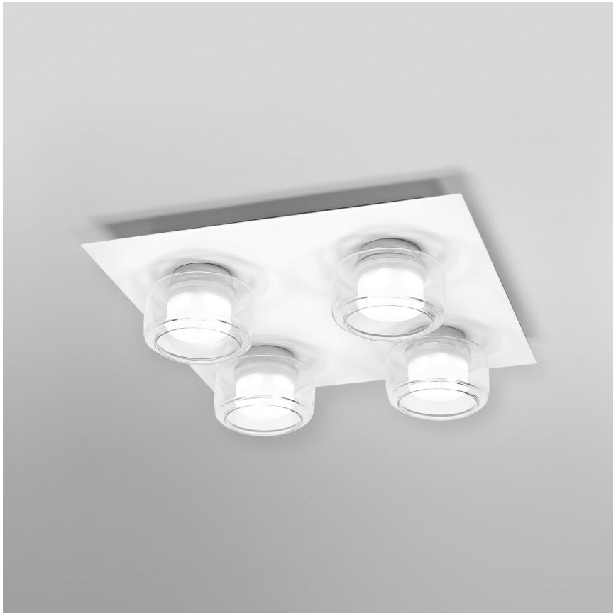Ledvance - Plafón LED de baño ORBIS FLAME 4xLED/5,5W/230V 3000/4000K IP44 blanco
