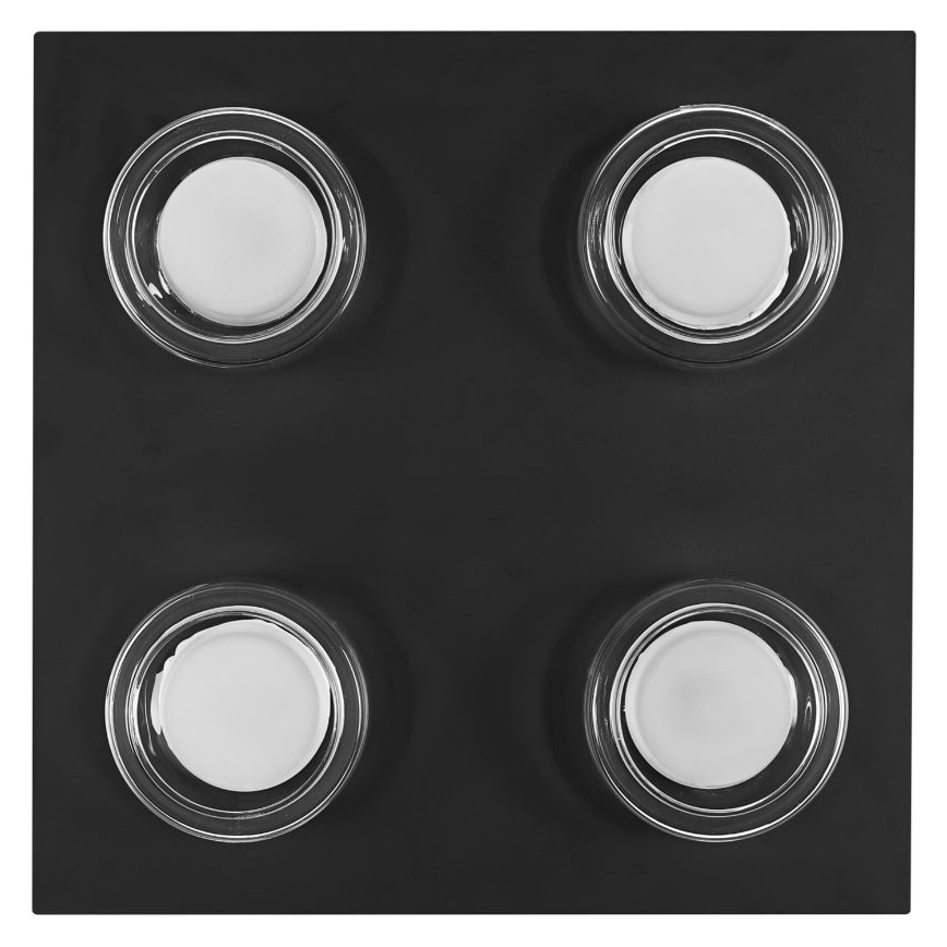 Ledvance - Plafón LED de baño ORBIS FLAME 4xLED/5,5W/230V 3000/4000K IP44 negro