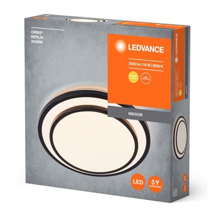 Ledvance - Plafón LED ORBIS BERLIN LED/16W/230V negro