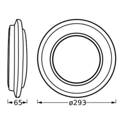 Ledvance - Plafón LED ORBIS BERLIN LED/16W/230V negro