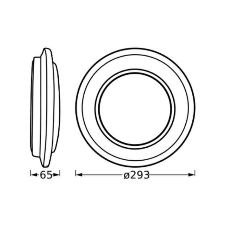 Ledvance - Plafón LED ORBIS BERLIN LED/16W/230V negro